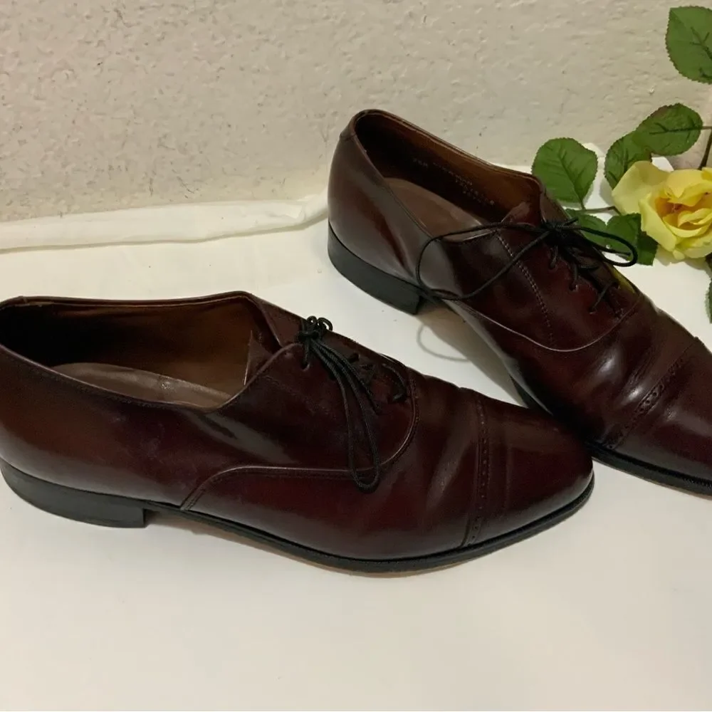 Bostonian Classics Burgundy Leather Cap Toe 9.5 M
